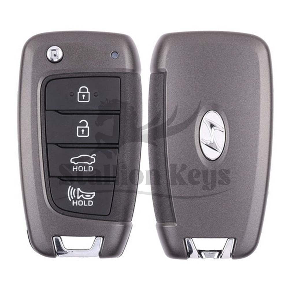 2021 Hyundai Elantra / 4-Button Flip Key / PN: 95430-AA000 / NYOMBEC4TX2004 / OEM 2021 Hyundai Elantra / 4-Button Flip Key / PN: 95430-AA000 / NYOMBEC4TX2004 / OEM